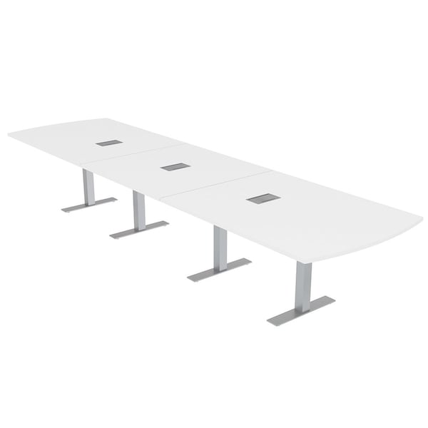 45 in W, 166 in L, 29 in H, Engineered Wood Top, White